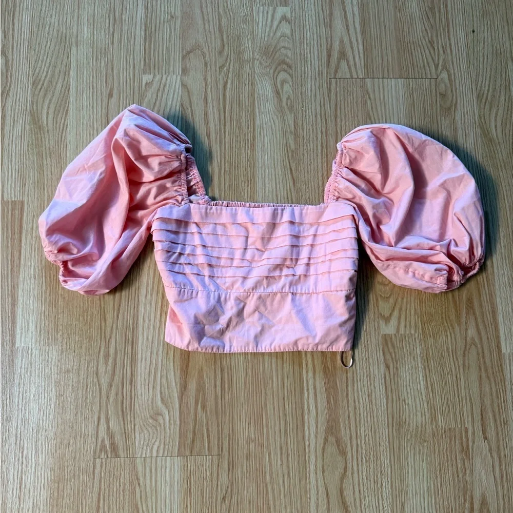 Abercrombie & Fitch Elegant Pink Puff Sleeve Top Size Small